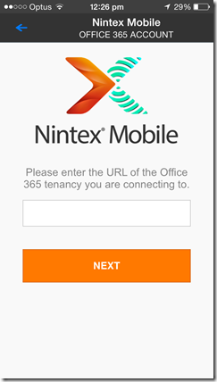 Nintex Mobile iPhone Office 365